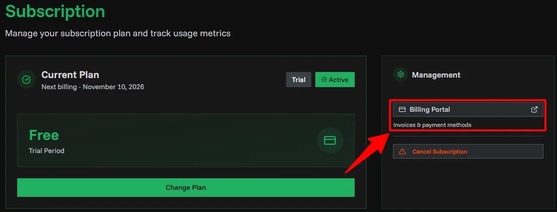 Products page overview