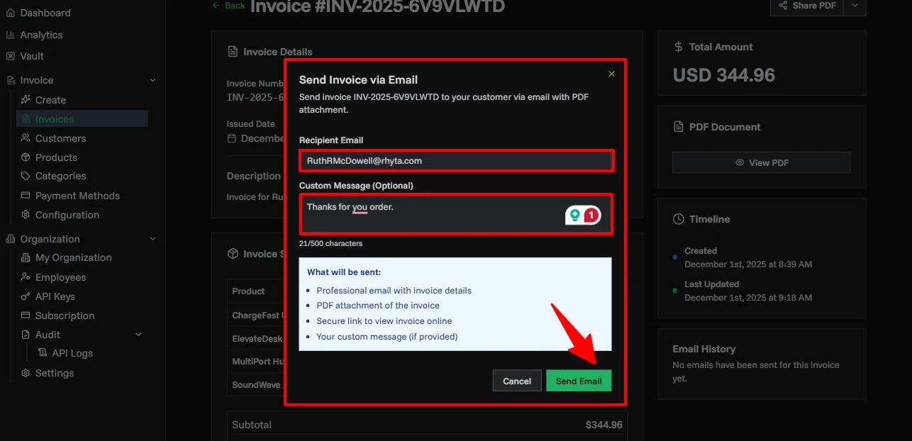 Invoice Emailing Overview