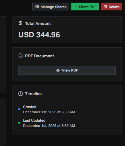 Invoice Details Customer Information