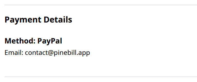 First Invoice Screenshot