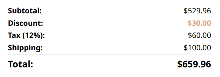 First Invoice Screenshot