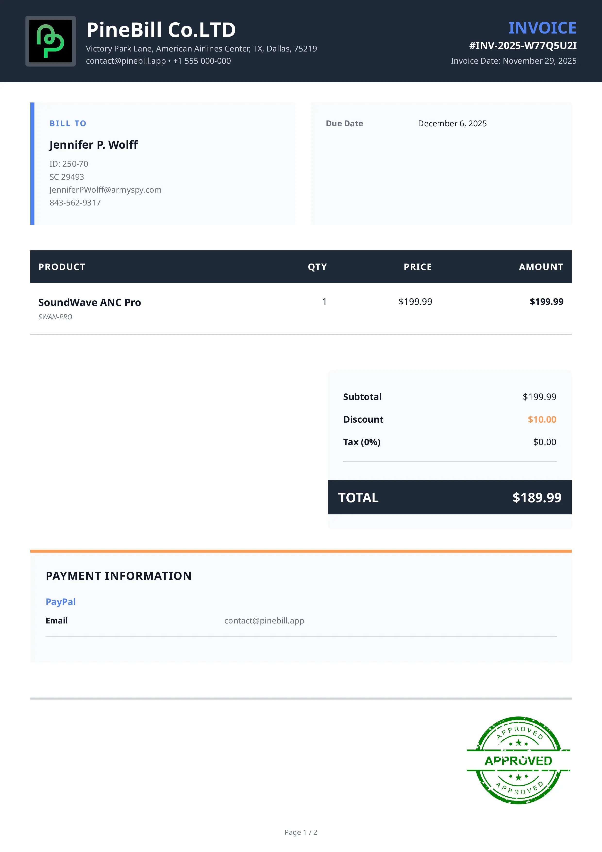 Bold Professional Template Preview