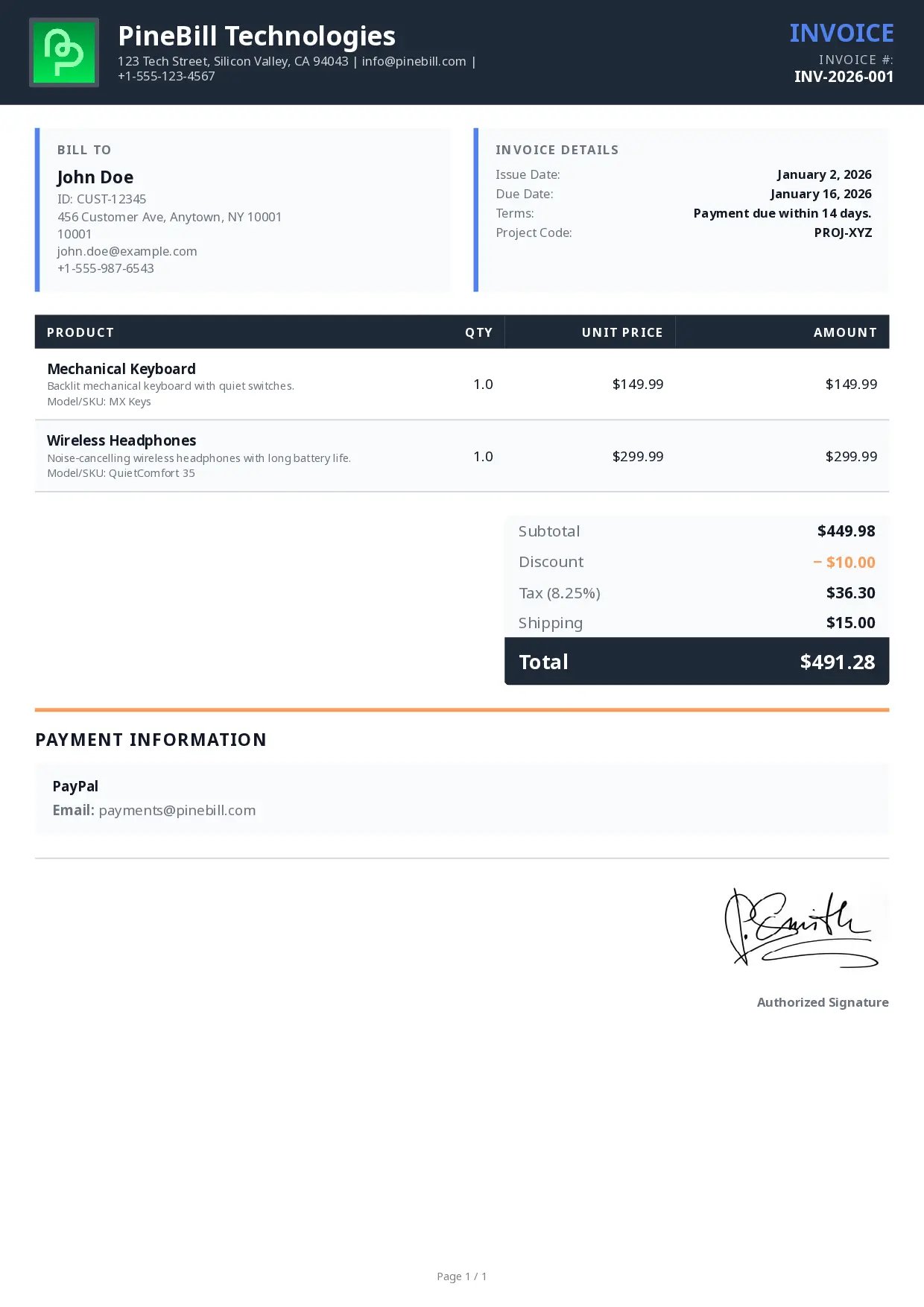 Bold Professional Template Preview