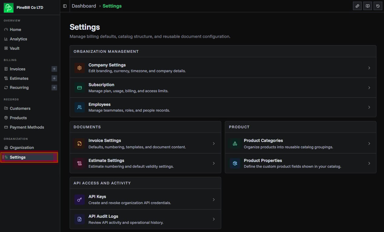 Currency format selection in invoice editor
