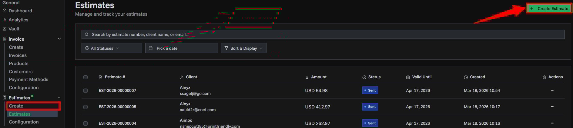 Estimate Generator Overview