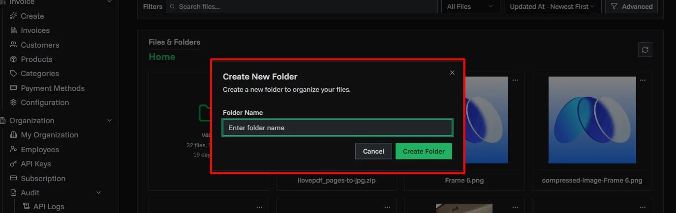 Products page overview