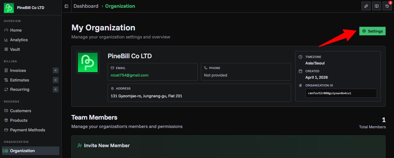 Invite member form