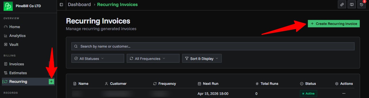 Recurring Invoice Generator