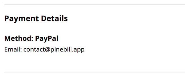 First Invoice Screenshot