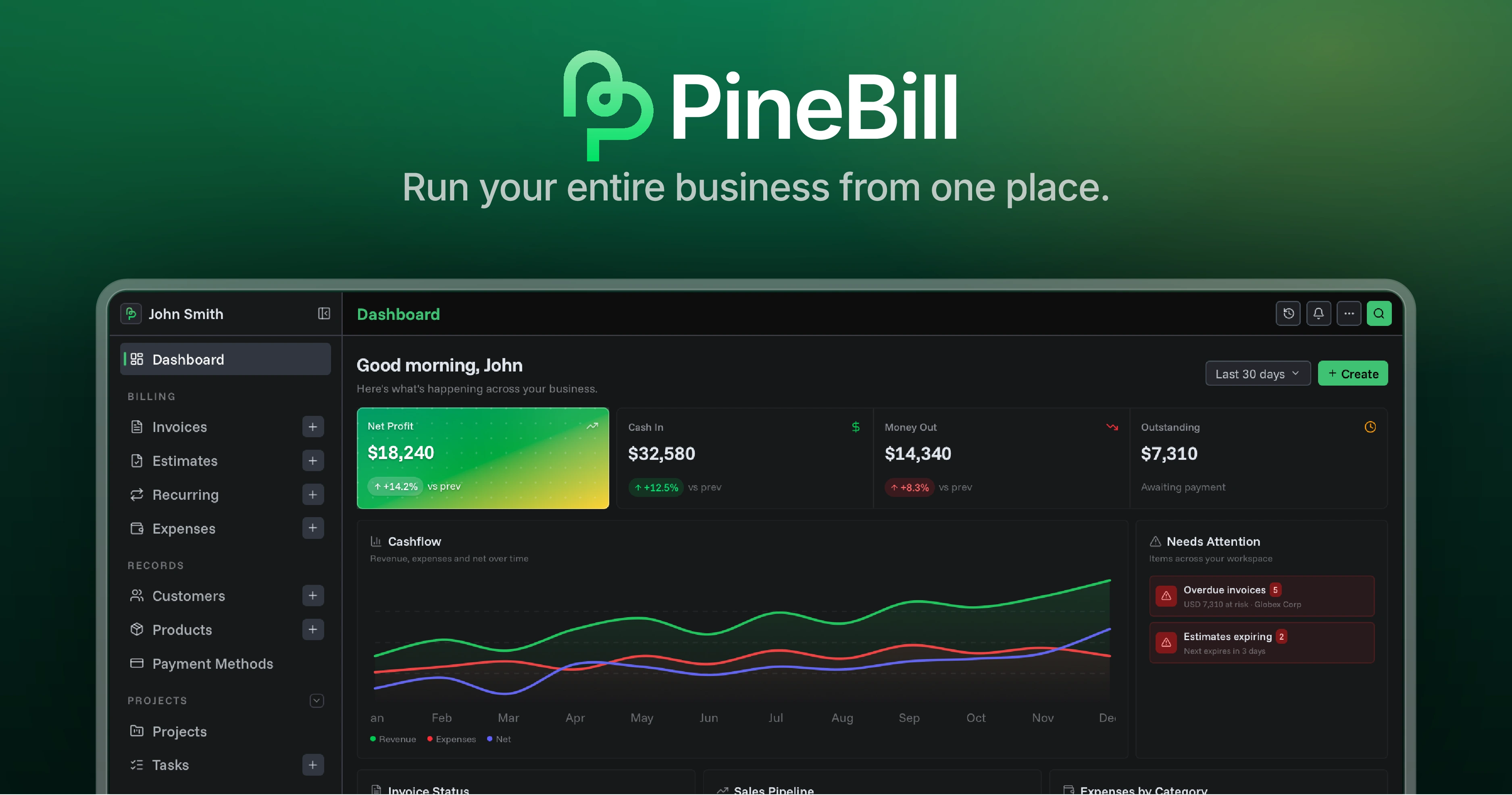 PineBill screenshot 1